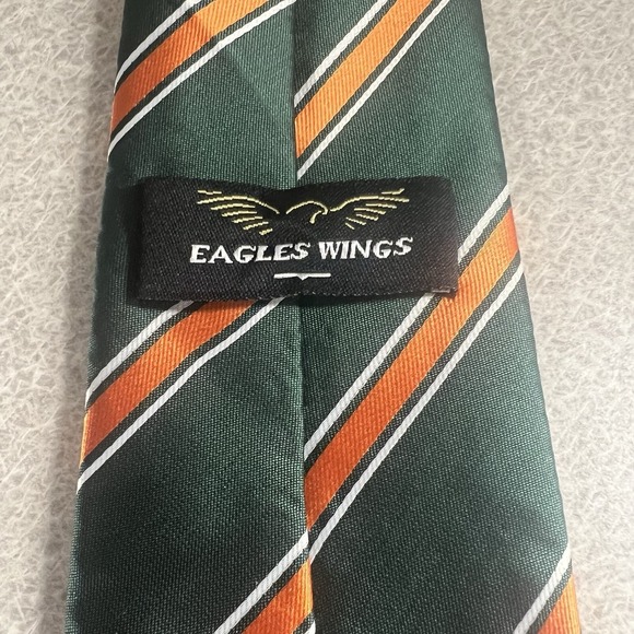 Miami Hurricanes UM‎ Men's Necktie College University Striped Green Neck Tie - Picture 3 of 4